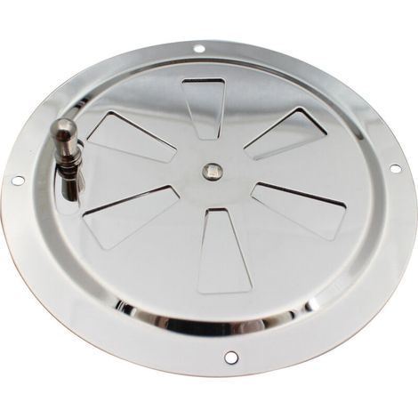 Grille d'aération ronde 125mm – Acier inoxydable 316 – Ouverture réglable pour ventilation intérieure – Installation rapide 4 trous (1/3)