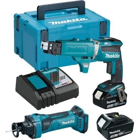 Makita DFS452 18v Brushless Collated Autofeed Drywall Screwdriver Drywall Cutter (1/4)