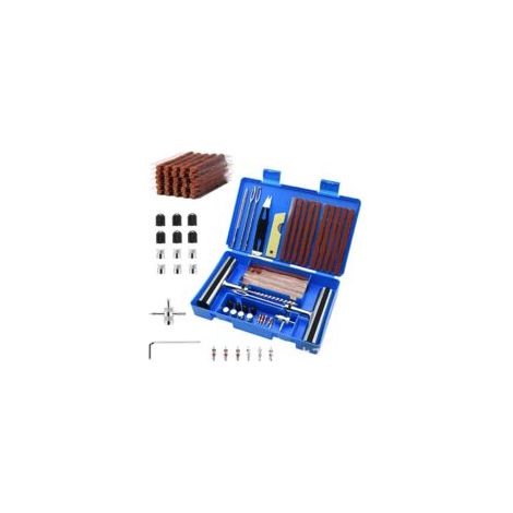 58-teiliges Set, Reifenreparaturset, Auto-Pannenreparaturset, Pannenreparaturwerkzeug, geeignet für Auto- und Motorradreifen