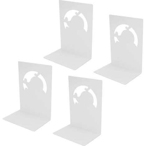 Lot de 4 serre-livres créatifs en métal, motif baleine, pour étagère ou dossier. (1/5)