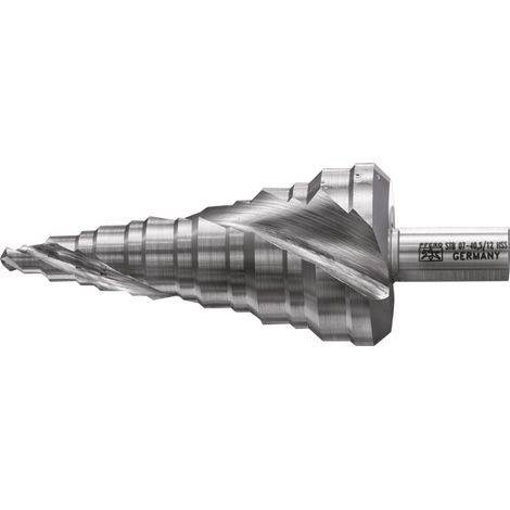 PFERD TOOLS Stufenbohrer HSS 13 Bohrstufen Ø 7-40,5 mm 3-Flächenschaft-Ø 12 mm, abgestimmt auf die gängigen Durchmesser von Kabelrohrverschraubungen