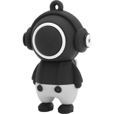 Clé USB multifonction 64 Go, motif dessin animé, haute vitesse, portable, pour le stockage et le partage de fichiers et de données. Couleur : Noir. (1/5)