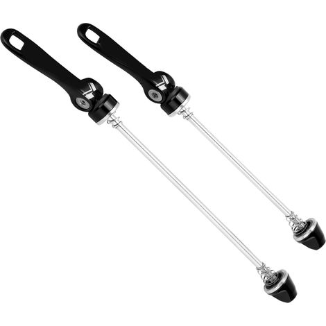Bolany Levier de Serrage Rapide pour Vélo, Moyeu 100mm en Alliage, Axe Arrière 135mm Noir