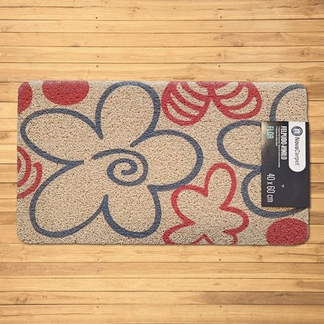 Felpudo de vinilo rizado 10mm Flor 40x60cm (1/2)