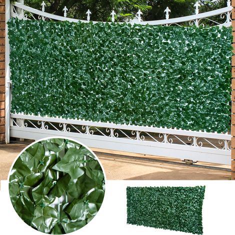 Brise-vue artificiel de type haie, protection UV, brise-vue vert pour balcon, clôture occultante avec feuillage, haie artificielle murale 300 x 150 cm pour mariage au jardin (1/5)
