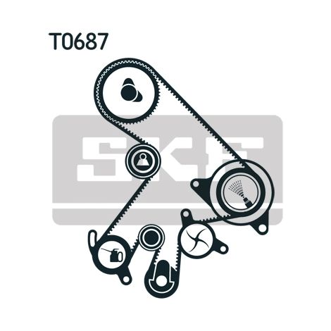 Kit de courroie crantée SKF VKMA 91303 TOYOTA 13503-27010 13505-27010