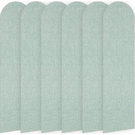 Lot de 12 panneaux muraux 3D 60 x 15 cm - Revêtement mural en mousse XPE - Panneau de revêtement autocollant - Coussin mural anti-collision - Vert (1/5)