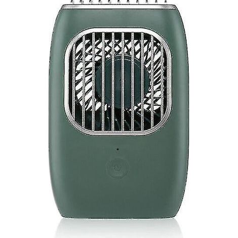 Mini-USB-wiederaufladbarer Doppel-Hängeventilator mit Freisprechfunktion (Malachitgrün)