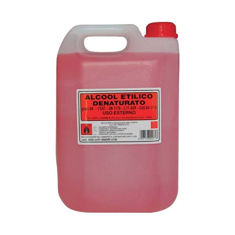 ALCOOL ETILICO DENATURATO 999  ° - LT 5- 4 pezzi