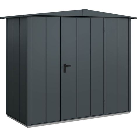 Hörmann Metall-Gerätehaus Berry Modern mit Satteldach Typ 1, 259 x 121 cm, anthrazitgrau, 3,1 m², 1-flüglige Tür (1/5)