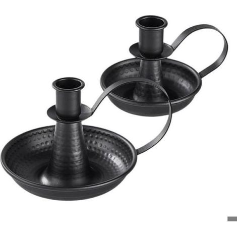 Bougeoir - Fer Noir - Conique - Pour Chandelier Et Décoration Intérieure - Lot De 2 (1/5)