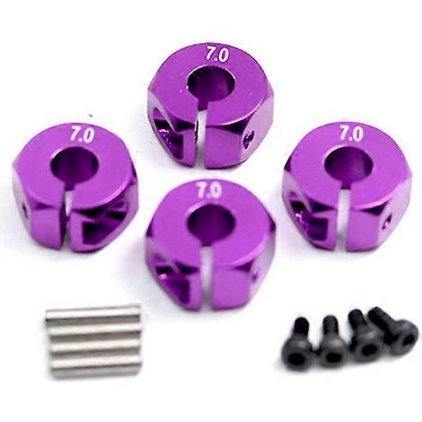 Pour HSP RC Car Aluminium Hexagon Combiner 7.0 Wheel Hex 12mm Drive Hubs with Pins Screws (4pcs/set)( ) (1/2)