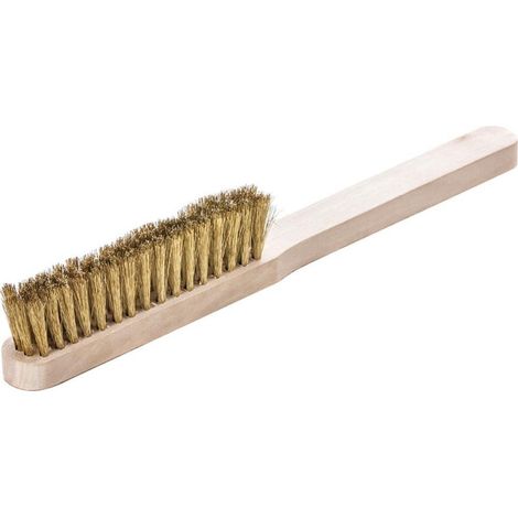 Spazzola fine L.225mm 0,15mm filo di ottone rivestito L.110mm 4 file 12