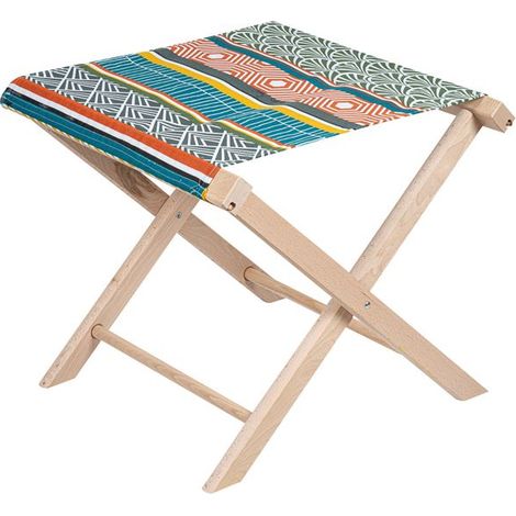 Klapphocker Eichenholz Scandi Mix 43x43x42cm. - Delumi