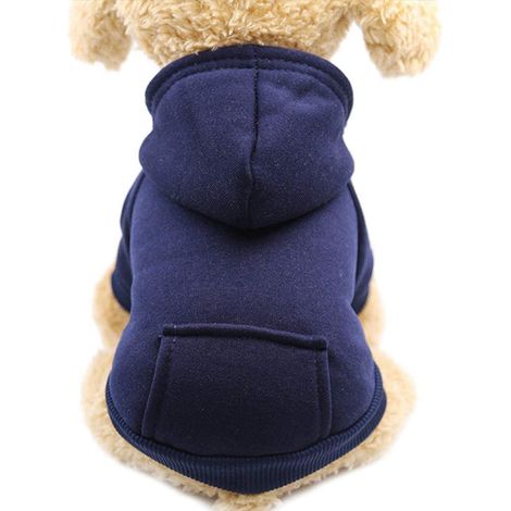 Sweat À Capuche Pour Chien - Vêtement D'hiver Doux Avec Poches - Pour Petits Chiens Et Chihuahua - Taille Unique (1/5)