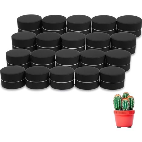 Paquete de 20 pies invisibles para macetas con almohadillas adhesivas, almohadillas antideslizantes de EVA para jardinería, para interior y exterior, color negro (1/5)