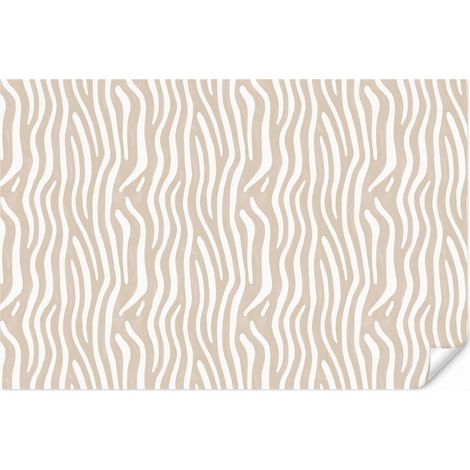 Carta da Parati Astratto - Zebra - Beige 400x280 cm (1/5)