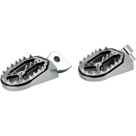 Repose-pieds Alu CNC Couleur Titane - YAMAHA