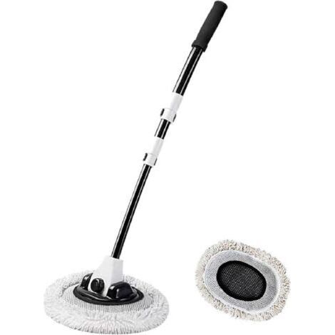 Balai de lavage de voiture à long manche, balai rétractable en microfibre chenille, balai de lavage de voiture, manche courbé, brosse de lavage de voiture pour voitures, camping-cars, camions ( (1/4)