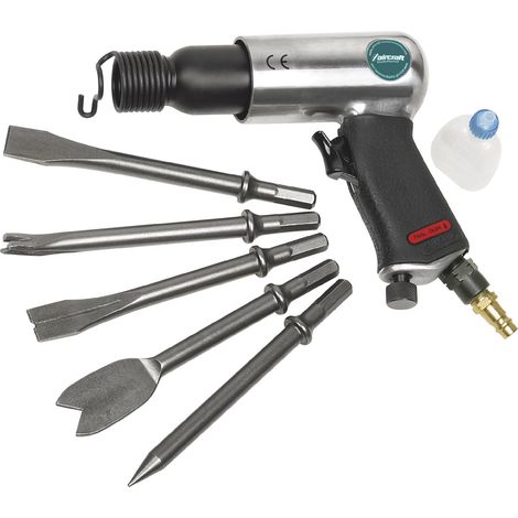 Burineur universel pneumatique + 5 burins 10 mm Aircraft MHU