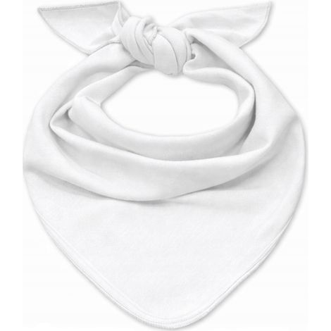 Sciarpa da collo, sciarpa triangolare, bandana, cotone, bianca (1/5)
