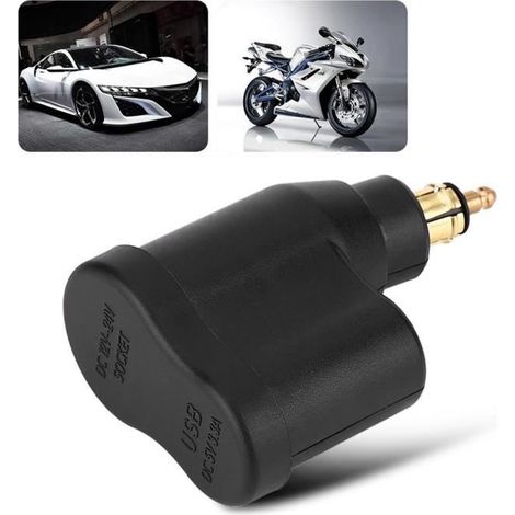 Adaptateur allume-cigare - BMW - 12-24V - 3.3A - 2 ports USB - LED bleue (1/4)