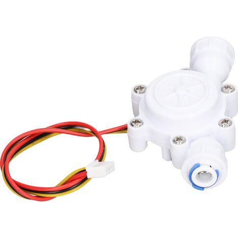 Hall-Effekt-Durchflussmesser für Wasserspender, Durchflusssensor mit Schlauchanschluss, 3-adriges Kabel, DC 3,5–24 V (1/5)