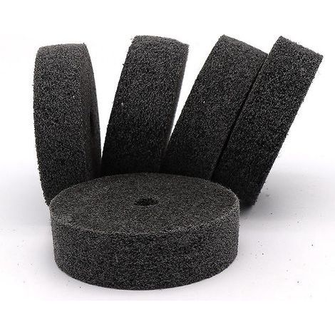 Set di 5 dischi lucidanti in fibra a cambio rapido. Disco lucidante in fibra di ricambio da 7,6 cm (3 pollici) per lucidatrice/smerigliatrice da banco, con foro per il disco lucidante. (1/4)