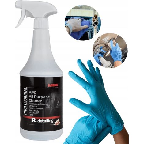 Detergente professionale per interni in plastica della cabina di pilotaggio, 1 litro + guanti (1/5)
