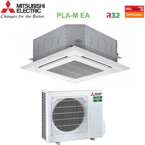 Mitsubishi Electric Aire Acondicionado Cassette 90x90 4 Vías 18000 Btu PLA-M50EA + SUZ-M50VA R-32 Wi-Fi Opcional con Rejilla Incluida