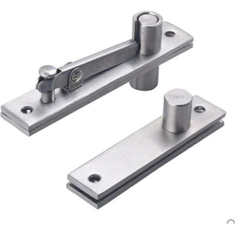 Charnière pivotante de porte, 2 pièces, rotation à 360 degrés, charnières pivotantes à axe de porte dissimulées (130 x 25 mm)