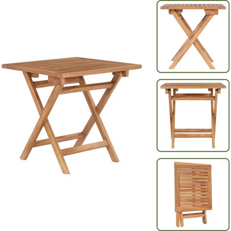 The Living Store Tavolo da Giardino Pieghevole 45x45x45 cm in Legno di Teak - Tavolo in teak