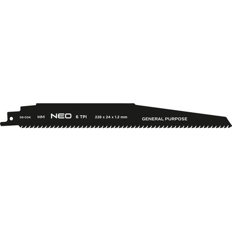Lame de scie sauteuse neo tools jigsaw blade 228 mm 6 TPI