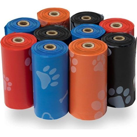 Best Pet Supplies Dog Poop Bags (150 Bags) for Waste Refuse Cleanup, Doggy Roll Replacements for Outdoor Puppy Walking and (1/4)