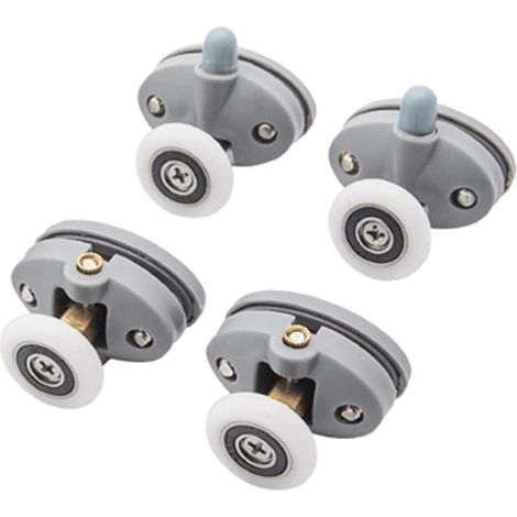 Roulettes neuves et adaptées pour porte de douche coulissante, poulies en plastique ABS pour cabine de douche. (1/5)