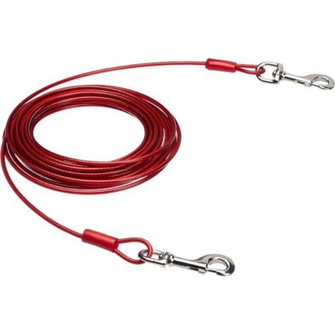 Correa para perros,0,5 x 90 cm,Resistente a mordeduras,Cable de acero extragrueso,Diseño de doble gancho,Correa para mascotas (1/5)