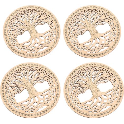 Dessous de plat en bois pour casseroles et marmites, isolation thermique, lot de 20 (1/5)