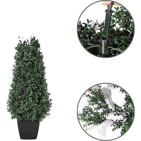 Árbol topiario, resistente a los rayos UV, sin necesidad de mantenimiento, 90 cm (3 pies) (1/2)