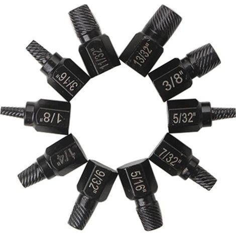 Extracteur de vis Torx 10 pièces, outil de retrait de boulons et d'écrous, jeu d'extracteurs de boulons ronds – Tête solide (1/5)