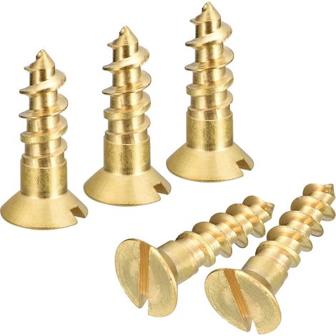 20pcs Laiton Bois Vis M6 x 20mm pour Travail Bois Meubles (1/5)