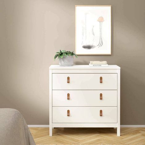 Dmora - Cajonera Joceline, Cómoda multiusos, Cómoda de dormitorio, Gabinete con cajones, 82x38 h80 cm, Blanco (1/5)