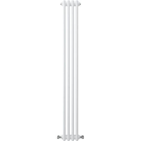 Acezanble Vertical Traditional Cast Iron Style Radiator 1500x200mm 3 Column White