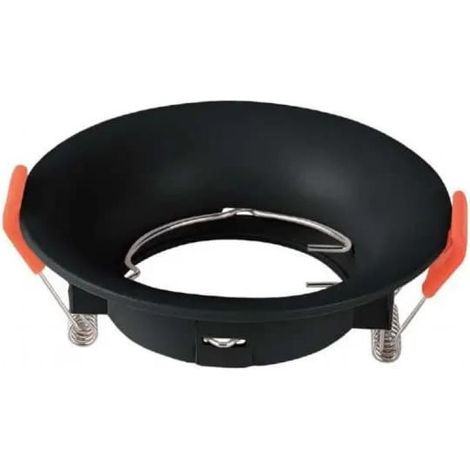 V-TAC VT-920-B portafaretto led da incasso rotondo faretto GU10 colore nero in policarbonato sku 6633