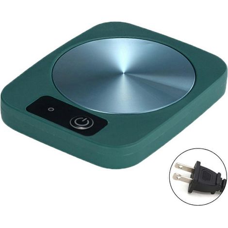 Chauffe-tasse intelligent - Plaque chauffante électrique pour café, thé et lait, chauffe-tasse portable pour la maison, le bureau et idées cadeaux - Prise US - Vert (1/5)