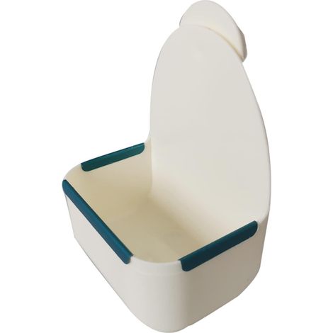 Mangeoire pour lapins, cochons d'Inde, foin, nourriture en plastique de qualité alimentaire, facile à fixer pour cage de 12 x 7 x 17 cm (1/5)