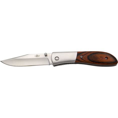 Navaja Third H0816W, mango de madera Pakkawood, hoja de acero inox 420 de 8.6 cm.