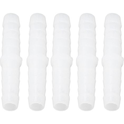 Raccord droit à barbelures en plastique 6mm, lot de 10 raccords union pour tuyau, adaptateur épissure mâle, connecteur de réparation universel. (1/5)