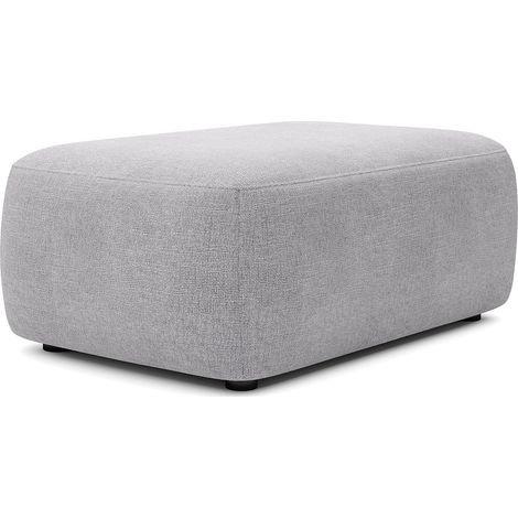 Pouf in Tessuto testurizzato grigio chiaro - DAVISO