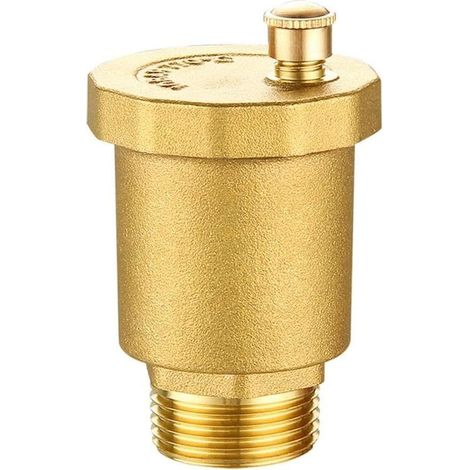 1 vanne d'aération automatique en laiton à filetage mâle pour chaudière, radiateurs, chauffe-eau solaire, réservoir d'eau (DN20 1,9 cm) (1/5)