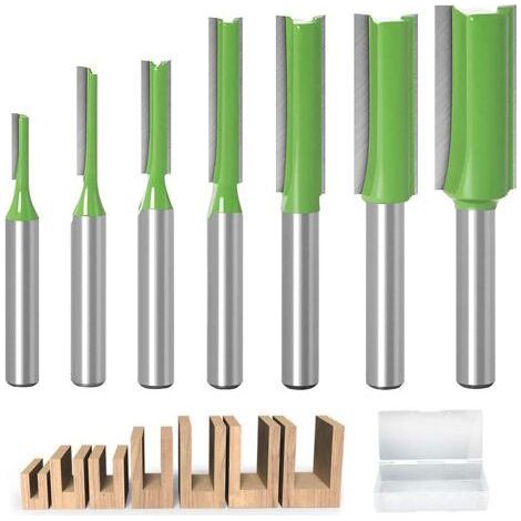 Set di punte per fresatrice, 7 pezzi, punte in metallo duro, gambo da 6 mm, utensile di fresatura multifunzionale per la lavorazione del legno - (1/5)